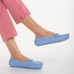 Дамски мокасини сини от еко кожа  Ariella