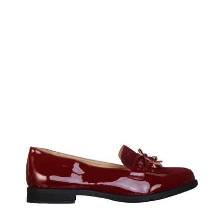 Дамски мокасини червени  от еко кожа  Jevi