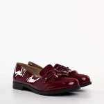 Дамски мокасини червени  от еко кожа  Jevi