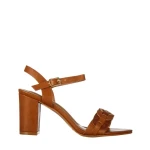 Дамски сандали с ток  камел от еко кожа  Eufrasia