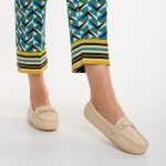 Дамски мокасини бежови от еко кожа  Ariella