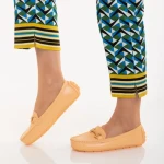 Дамски мокасини оранжеви  от еко кожа  Cecil