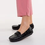 Дамски мокасини черни от еко кожа  Ariella