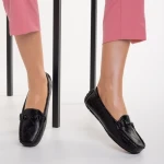 Дамски мокасини черни от еко кожа  Ariella