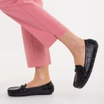 Дамски мокасини черни от еко кожа  Ariella