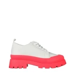 Дамски кецове  бели с розово от текстилен материал  Colette