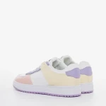 Дамски спортни обувки  розови със жълто от еко кожа  Zhuri