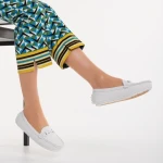 Дамски  мокасини бели от еко кожа  Ariella