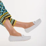 Дамски  мокасини бели от еко кожа  Ariella