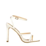 Дамски сандали с ток  бели  от еко кожа  Egypt