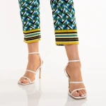 Дамски сандали с ток  бели  от еко кожа  Egypt