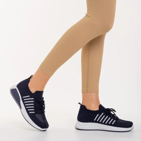 Дамски спортни обувки сини от текстилен материал Biriza