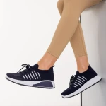 Дамски спортни обувки сини от текстилен материал Biriza