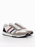 Мъжки спортни обувки  бели  от еко кожа Geliz