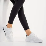 Дамски спортни обувки бели с черно  от еко кожа  Jesika