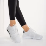 Дамски спортни обувки бели с черно  от еко кожа  Jesika