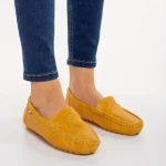 Дамски мокасини жълти от еко кожа  Vanera