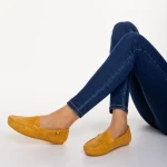 Дамски мокасини жълти от еко кожа  Vanera