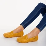 Дамски мокасини жълти от еко кожа  Vanera