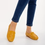 Дамски мокасини жълти от еко кожа  Vanera