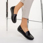 Дамски мокасини  черни от еко кожа  Vanera