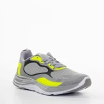 Мъжки спортни обувки сиви от еко кожа и  текстилен материал  Raimond