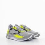 Мъжки спортни обувки сиви от еко кожа и  текстилен материал  Raimond