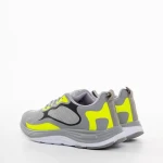 Мъжки спортни обувки сиви от еко кожа и  текстилен материал  Raimond