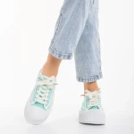 Дамски спортни обувки зелени от текстилен материал  Ariza