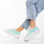 Дамски спортни обувки зелени от текстилен материал  Ariza