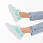 Дамски спортни обувки зелени от текстилен материал  Ariza