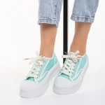 Дамски спортни обувки зелени от текстилен материал  Ariza