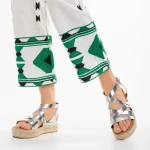 Дамски обувки сребристи  от еко кожа  Xiena