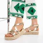 Дамски обувки златисти  от еко кожа  Xiena