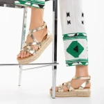 Дамски обувки златисти  от еко кожа  Xiena