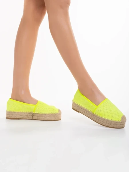 Дамски еспадрили  жълти  от текстилен материал Holland