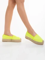 Дамски еспадрили  жълти  от текстилен материал Holland