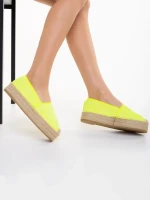 Дамски еспадрили  жълти  от текстилен материал Holland