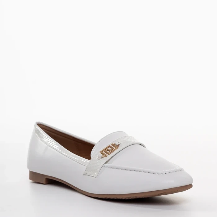 Дамски мокасини бели от еко кожа  Genevieve