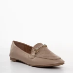 Дамски мокасини  бежови  от еко кожа  Ambrose
