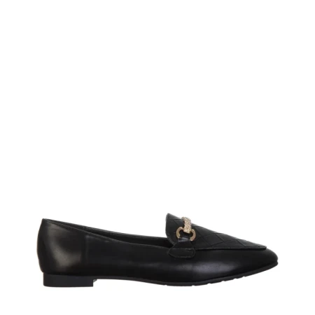 Дамски мокасини черни  от еко кожа  Ambrose