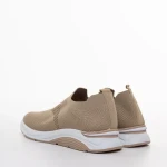 Дамски спортни обувки  бежови  от текстилен материал Sky