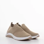Дамски спортни обувки  бежови  от текстилен материал Sky