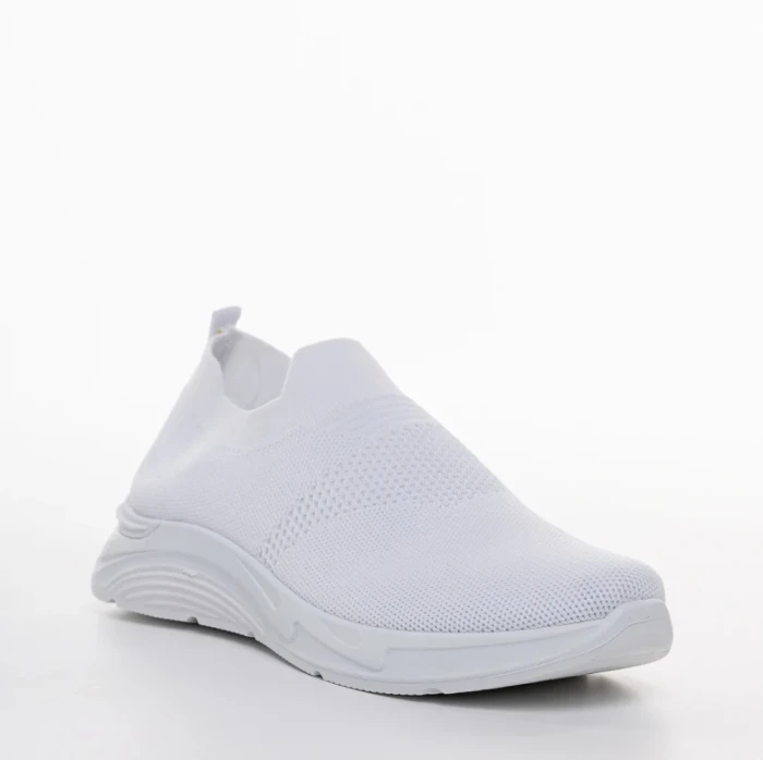 Дамски спортни обувки бели от текстилен материал Sky