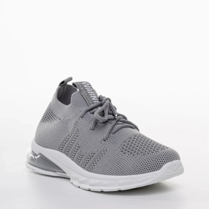 Детски спортни обувки сиви  от текстилен материал Adeline