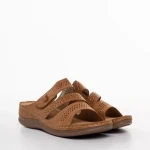 Дамски чехли  камел  от еко кожа  Finley