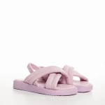 Детски сандали  лилави  от текстилен материал  Shane