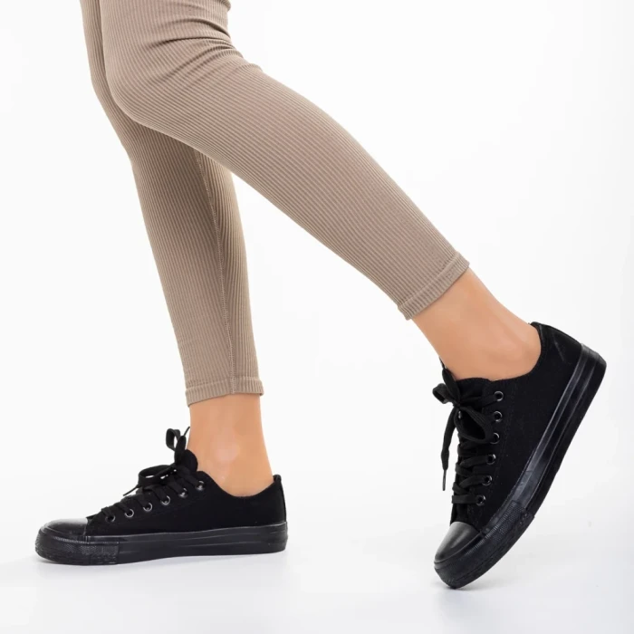 Дамски кецове  черни от текстилен материал  Selima