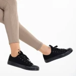 Дамски кецове  черни от текстилен материал  Selima