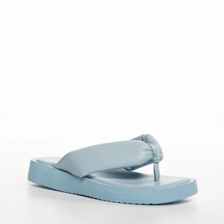 Детски чехли  сини от еко кожа  Ronald